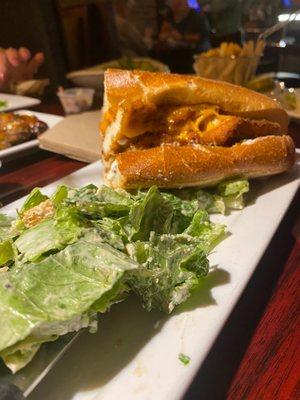 Chicken Sandwich & Classic Caesar Salad (not full servings)