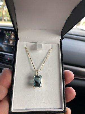 Aquamarine necklace