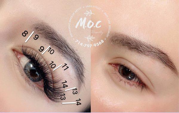 Eyelash extensions 
Cateye - volume