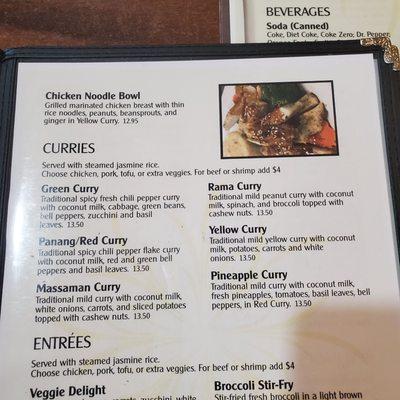 Menu as of 4-4-23