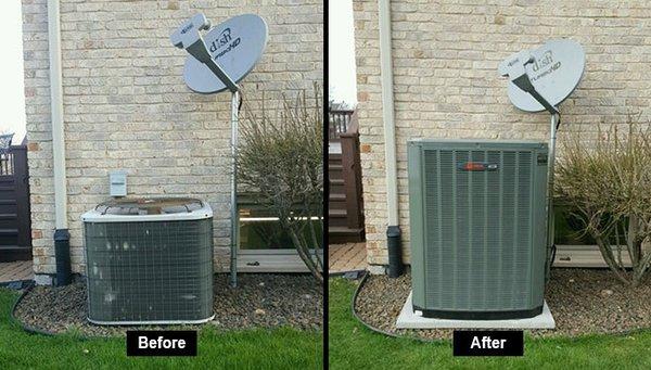 Before and after AC unit