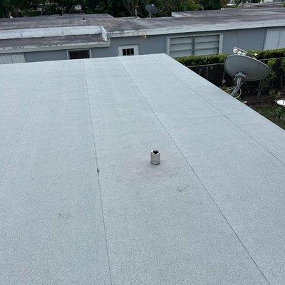 Just finished installing a new modify rubber flat roof in Fort Lauderdale, FL