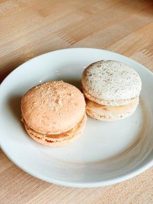 Pumpkin Spice & Chico Chai macarons