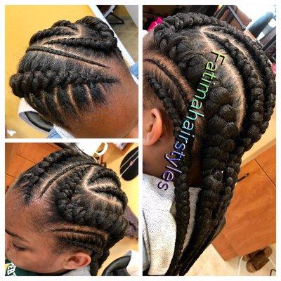 Cornrows at fatimahairstyles Salon!