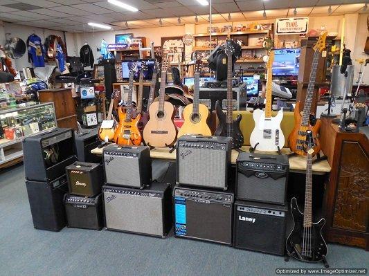 An example of some amps and guitars we have available on 06-05-17.