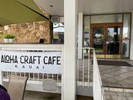 Aloha Craft Cafe in the lobby of a business center.