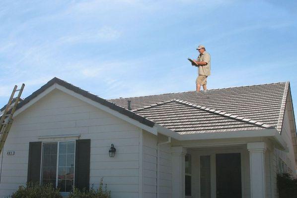 Ron Williams inspects a roof in Stockton CA #roof #roofing #contractor #companies #services #inspectors #repair