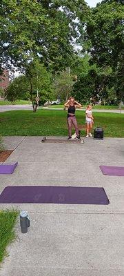 Barre 3 outdoors at the brookside farmers market