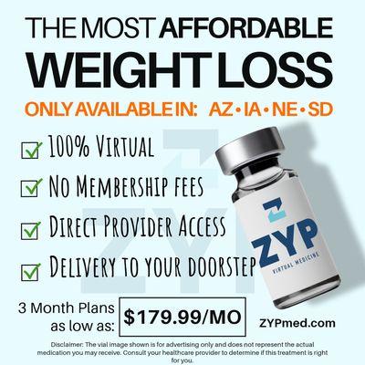 We created affordable pricing plans that allow everyone the opportunity to achieve their health and weight loss goals.