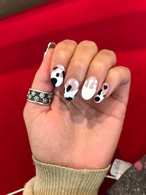 Cow Print Nails