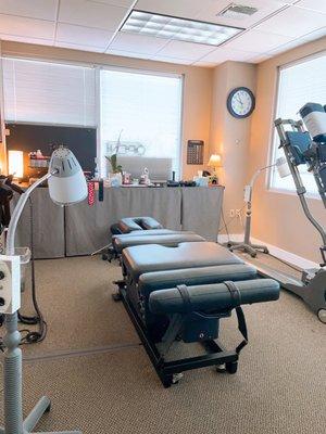 chiropractic treatment room