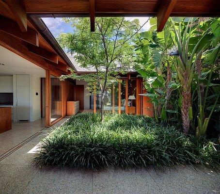 Inside courtyard garden