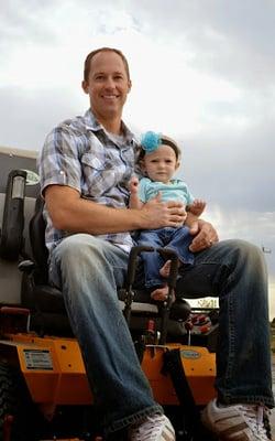 Kaleb with the future of Turfco Lawn Care Services!