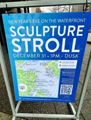 The city organizes this awesome "sculpture stroll" so you can find all their ice sculptures! Like a fun NYE scavenger hunt haha!