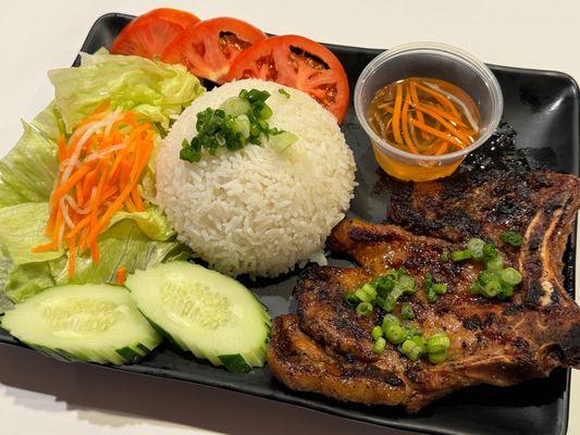 Pork Chop Rice Plate