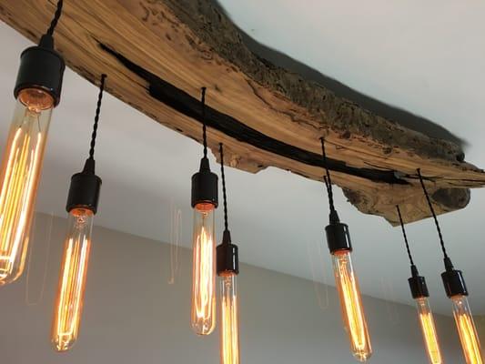 Reclaimed Olive Wood Branch Light Fixture