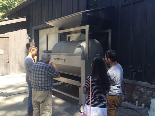 Bruce walking us through the entire wine-making process and V. Madrone.