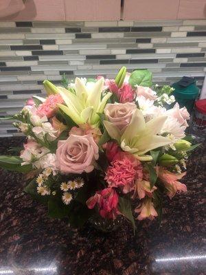 This is the arrangement that was made. Beautiful