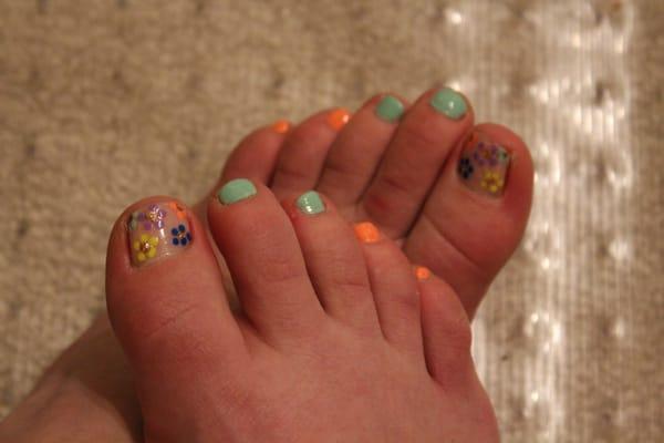 Pedicure with design