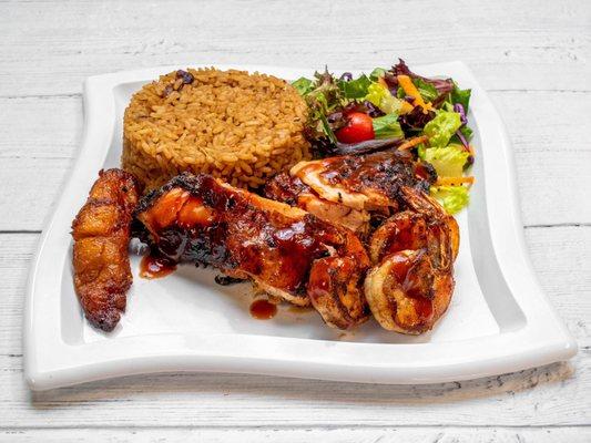 Jerk Chicken & Shrimp Lunch