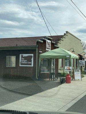 Outside at the Cheese Cave