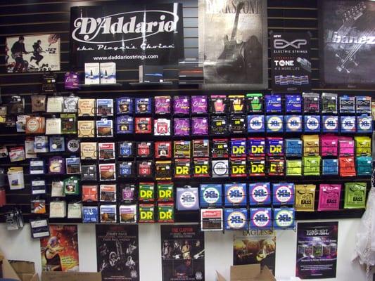 We carry a huge amount of strings and accessories.