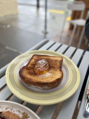 Toasted Grandma's Bread really tasty especially with the fruit preserves added as they make that in house