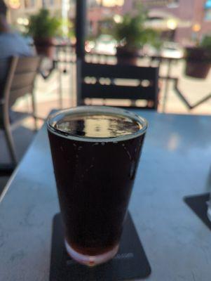 "Third stone brown" beer. Dark but not bitter.