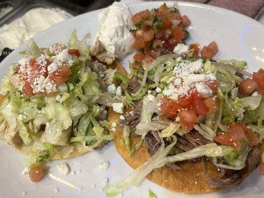 Shredded beef tostadas