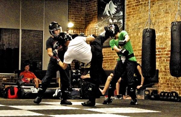 Freestyle sparring.