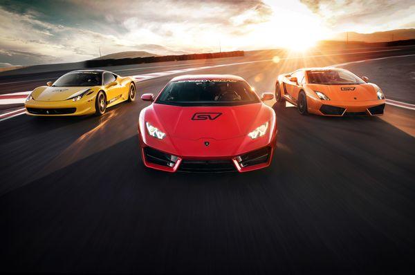 Drive Supercars on a racetrack in Las Vegas!