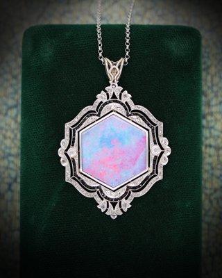 Antique Opal pendant.