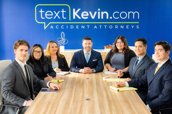 Personal injury team of Text Kevin Accident Attorneys | Car Accident Lawyers of Long Beach