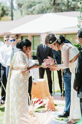 Megan and Allen put time in to learning all the customs of the "poruwa" ceremony and captured my cultural traditions beautifully.