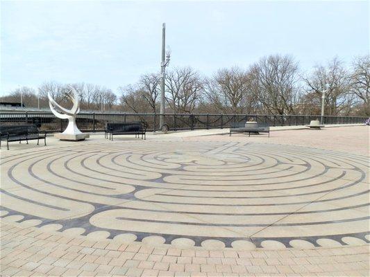 Millennium Sundial by David Aho (1999) on the JT Myers Pedestrian Bridge