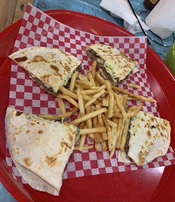 Burgerdilla is huge and delicious with crunchy fries