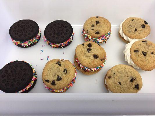 Fresh made Custard Cookie sandwiches!