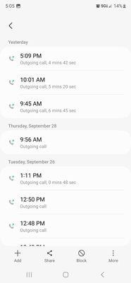 Shows how many calls it takes for service in a few days,