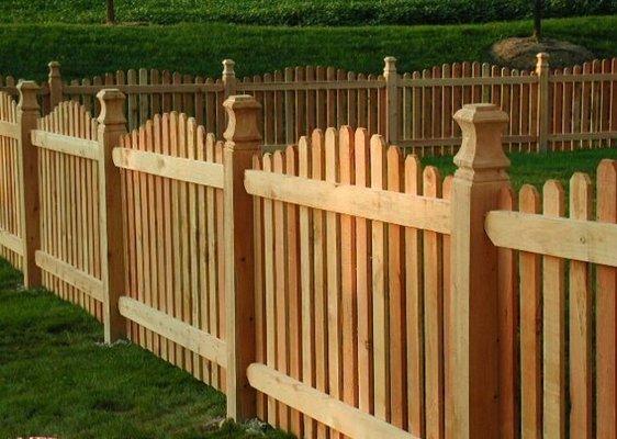 wood, vinyl and chain link fencing