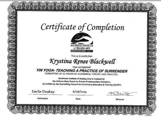 Yin Yoga Certified