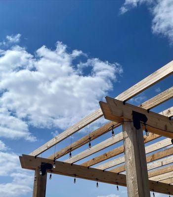 Ground floor patio pergola