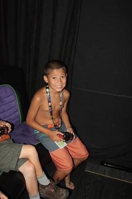 Birthday Boy was over the moon excited to be in the game truck. It was a surprise for him.