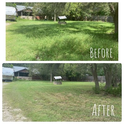 A customer asked us to cut his overgrown lawn, he was very happy with the result.