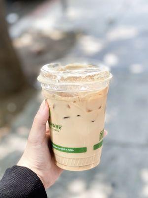 Iced Vanilla Latte with Oat Milk