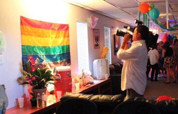 Kudos to this camera guy, whoever he is, for covering the San Mateo Pride Center's LGBT prom. He was a one man show and did a great job.