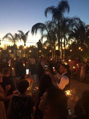 A break at the bar allowed for the capturing of this beautiful moment during this Bride and Grooms first dance.