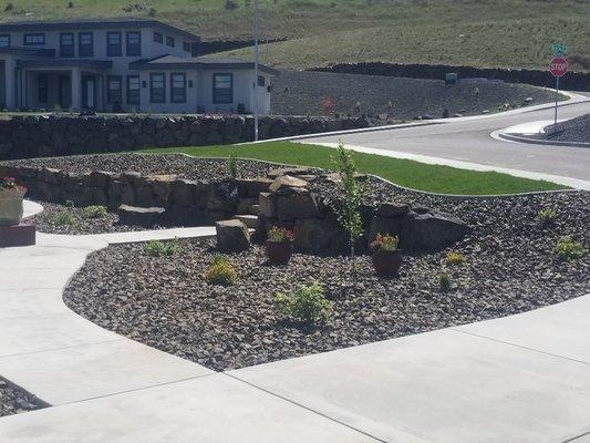 Maximizing property with retaining wall.