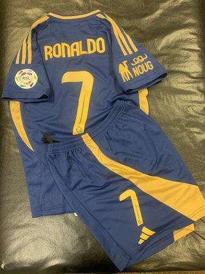 AL NASSAR YOUTH REPLICA KIT WITH RONALDO #7 AND SPONSORS