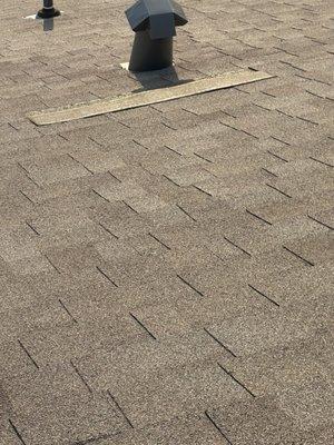 Rainproof Roofing's lazy shingle laying rather than integrating it