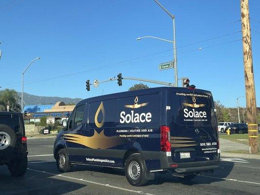 Solace van driving